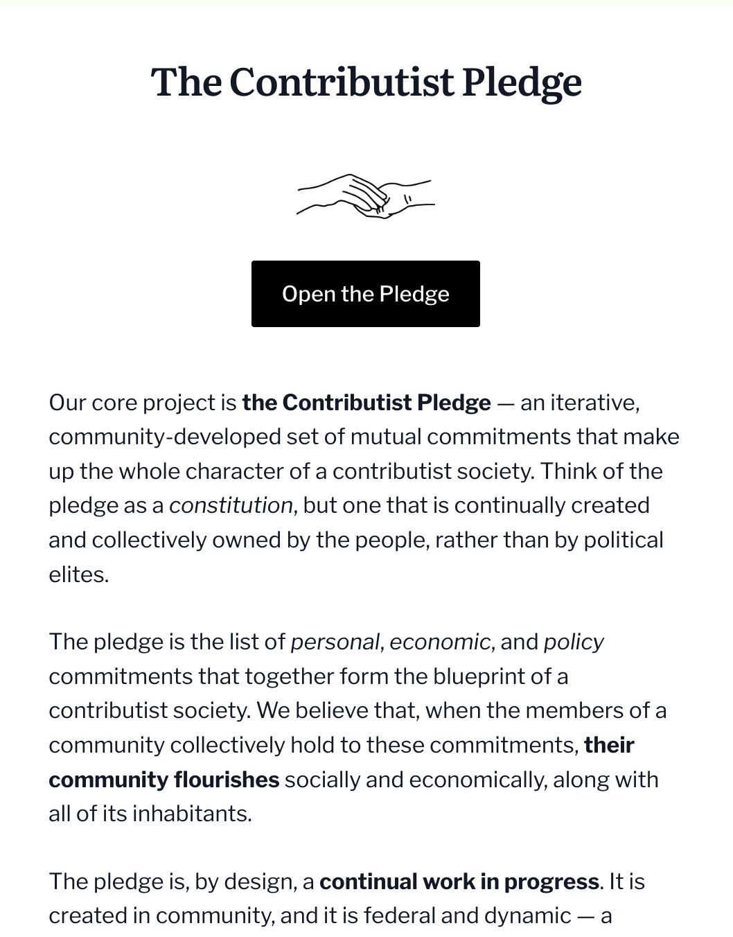 The Contributist Pledge
